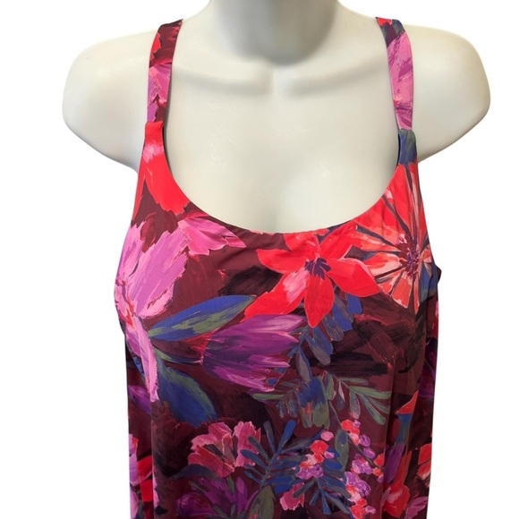 Alaskan Hardgear Women's Plus AKHG Lost Lake Swim Dress Sz 20W Purple Red Floral - Picture 5 of 11